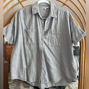 Madewell short sleeve button down flannel